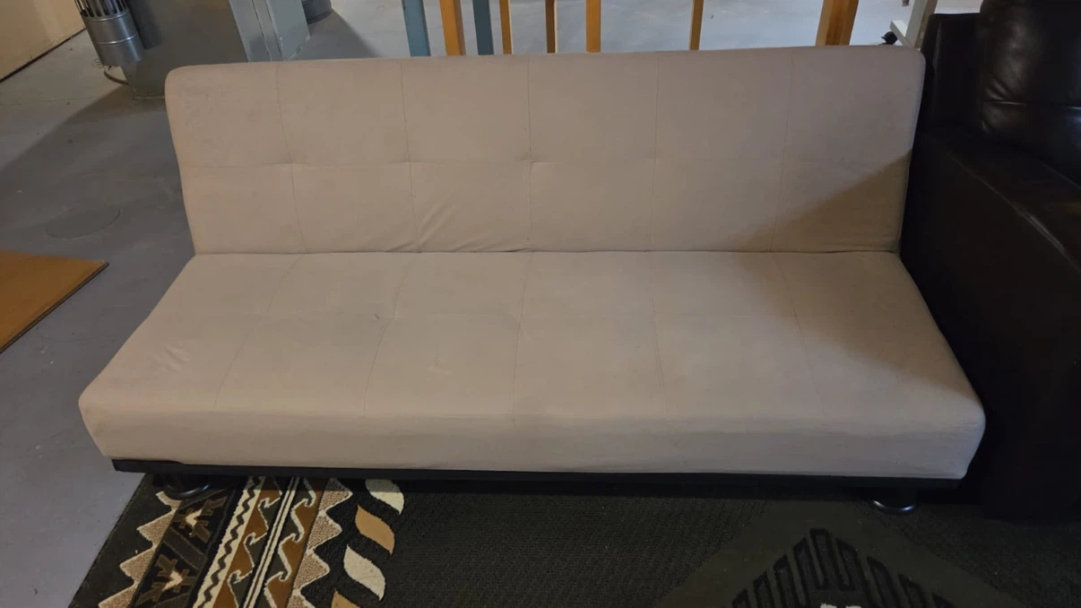Beige Futon Sofa Bed - photo 2