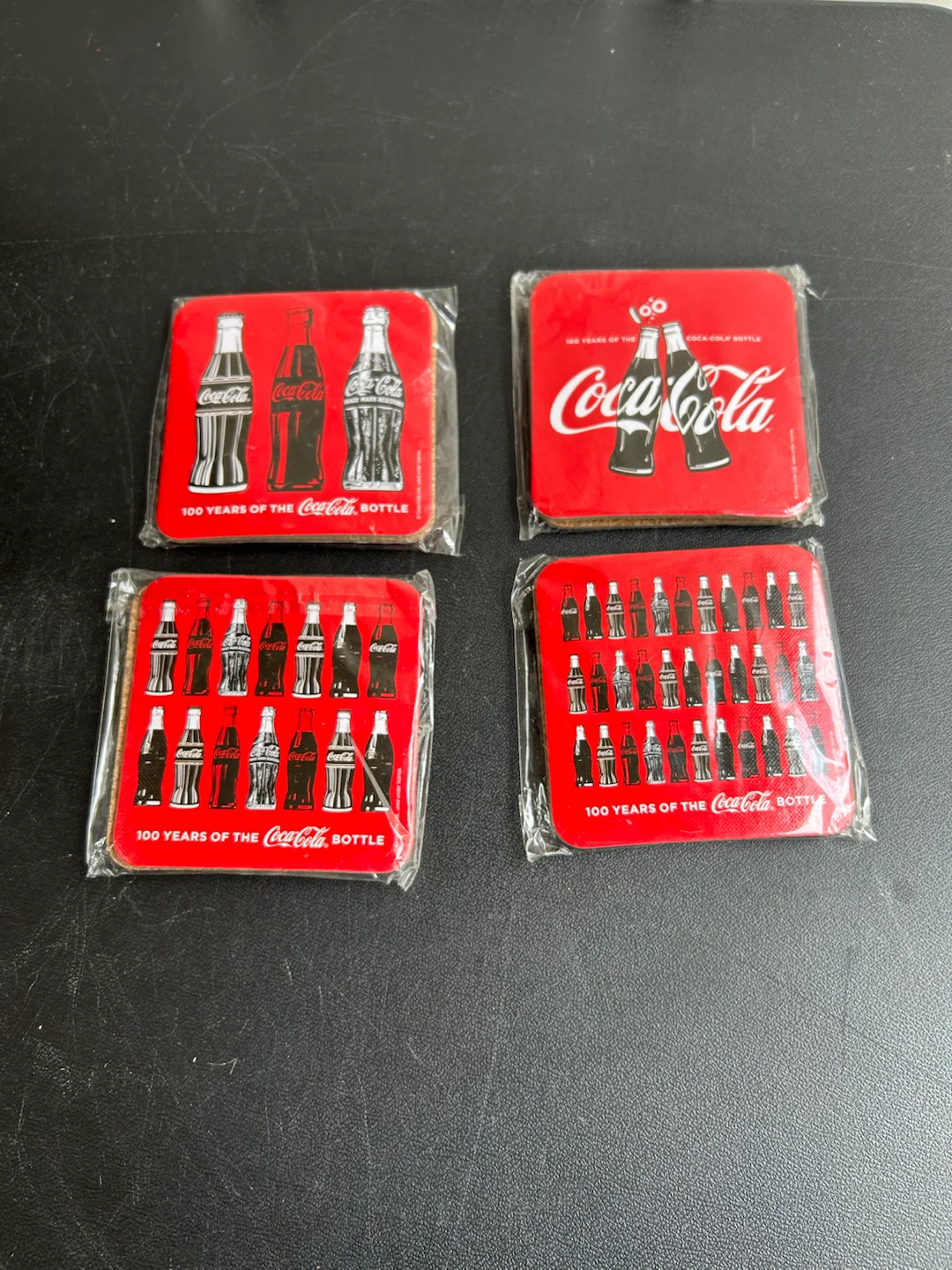 Coca-Cola 100 Years Bottle Coasters - Set of 4