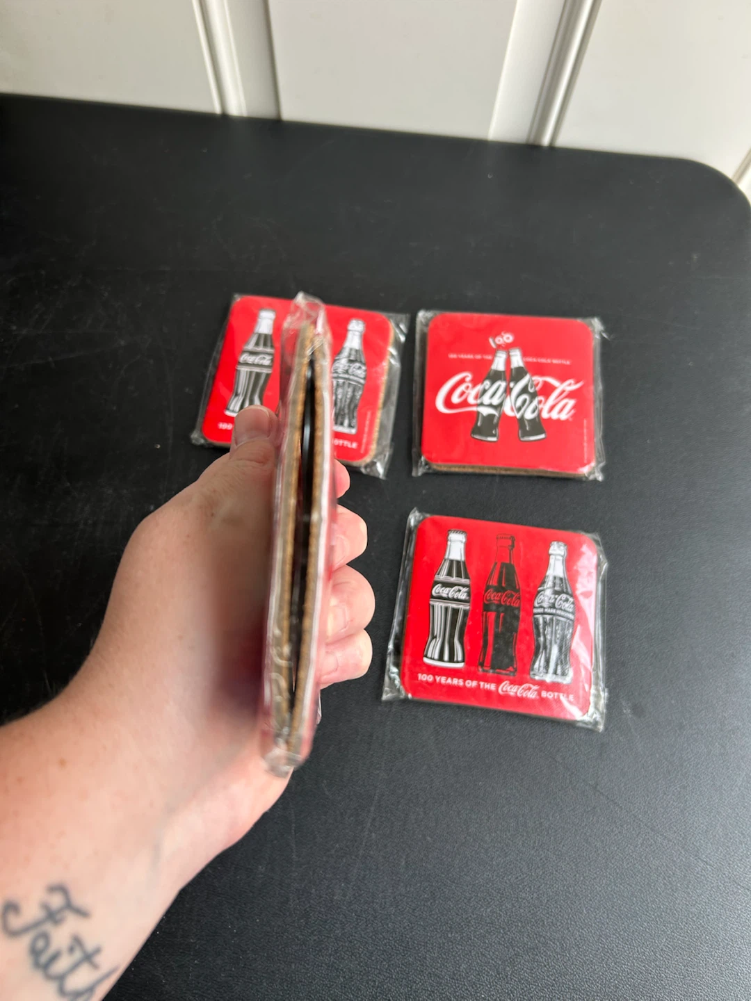 Coca-Cola 100 Years Bottle Coasters - Set of 4 - photo 2