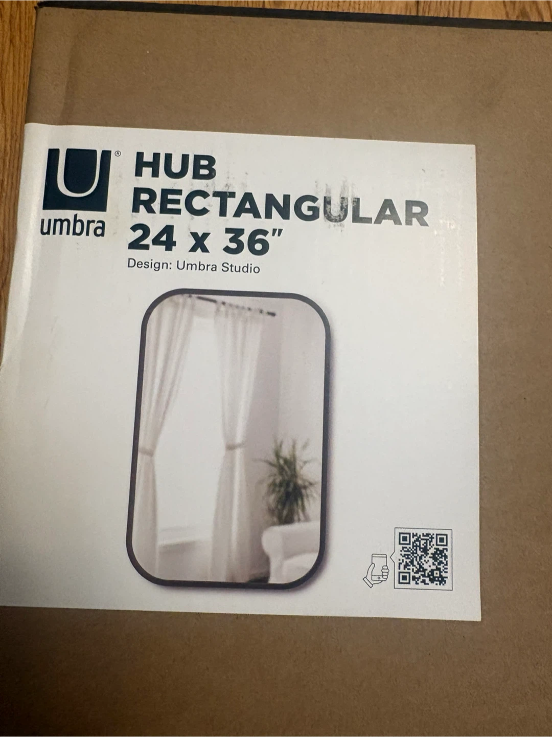 Umbra Hub Rectangular Mirror 24 x 36"