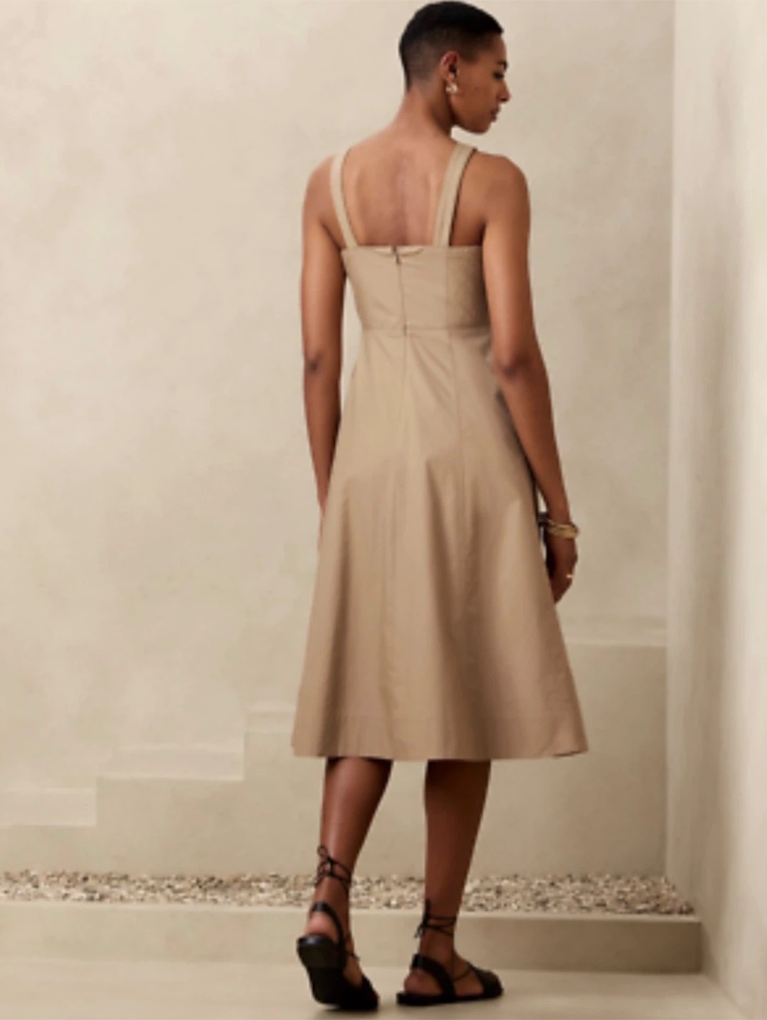 (NWT) Banana Republic Tan A-Line Dress - photo 2