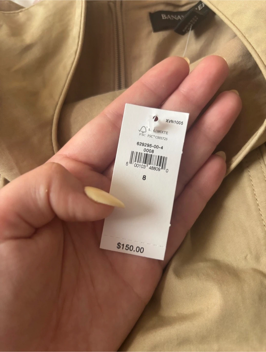 (NWT) Banana Republic Tan A-Line Dress - photo 4