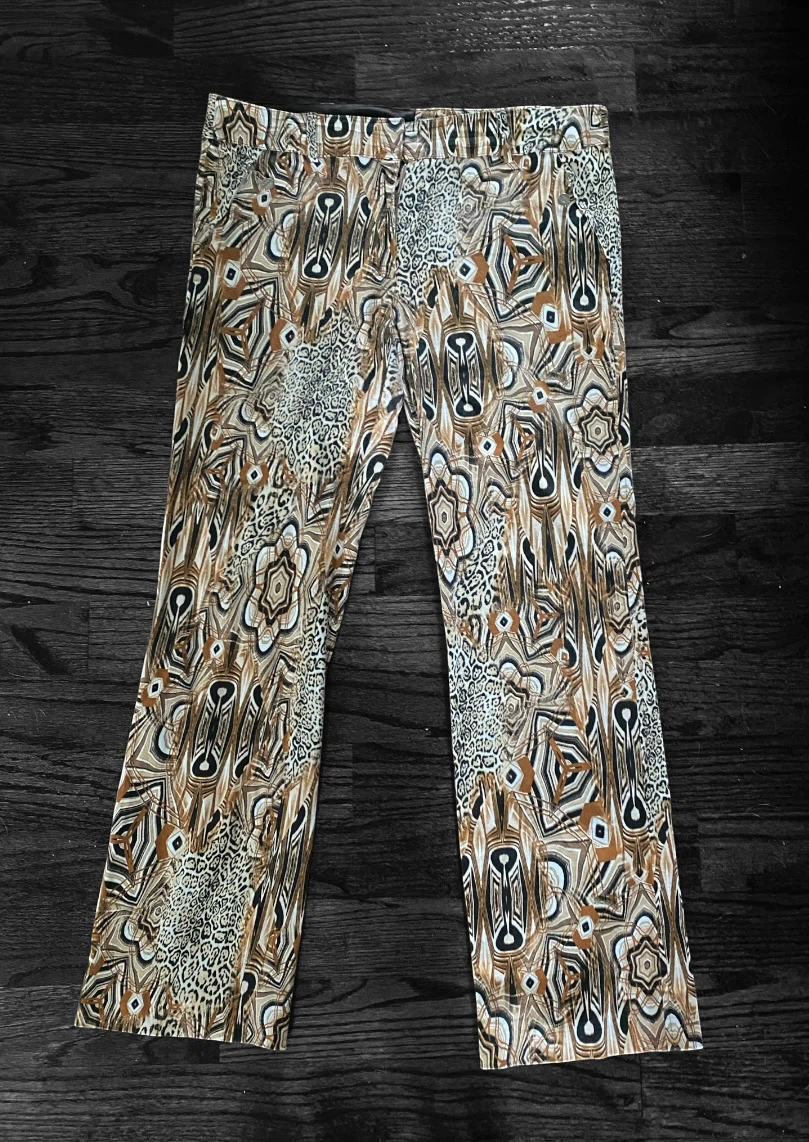 Absolu Paris Geometric Pattern Pants , Size Large EU44