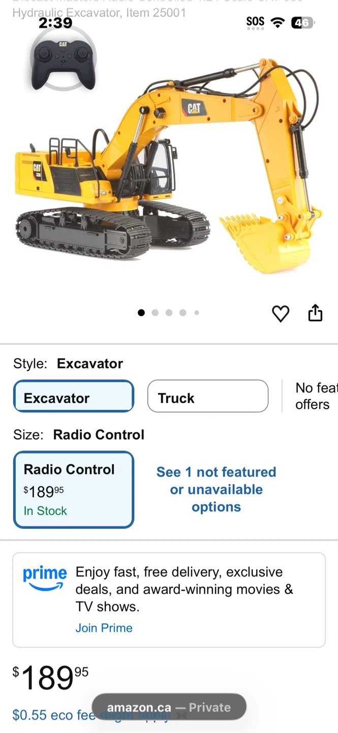 Diecast masters Cat 336 rc excavator - photo 3