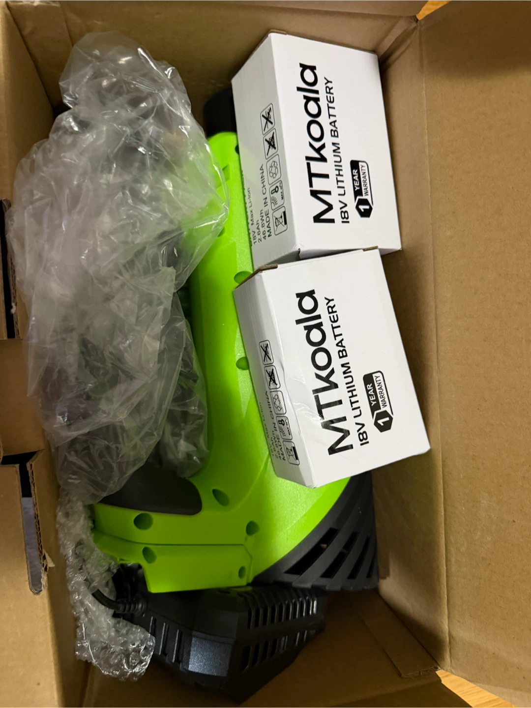 MTKOALA Cordless Leaf Blower w/ 2 Batteries & Charger - photo 2