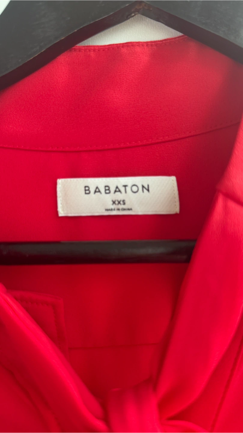 Babaton Red Bow Blouse XXS - photo 5