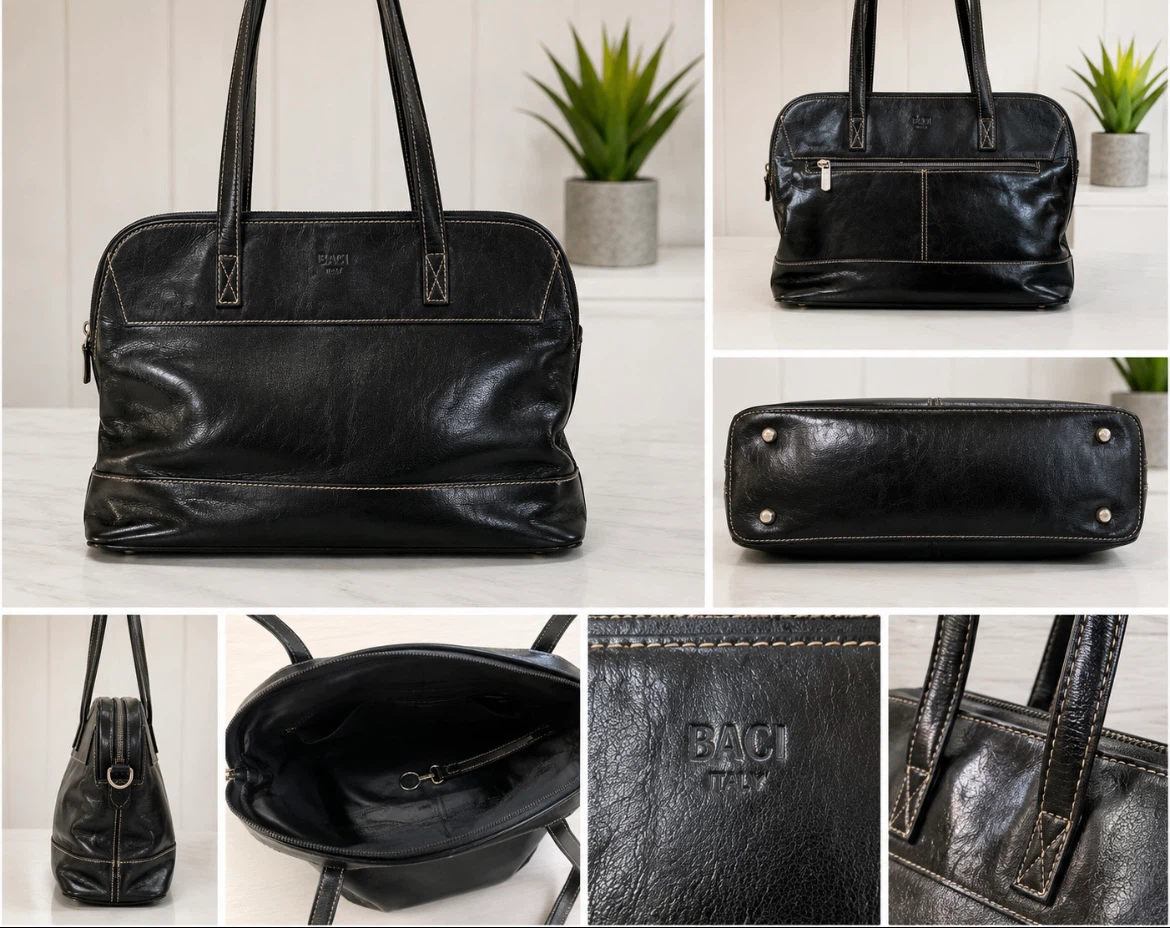 BACI  Italy Black Leather Bag - photo 2