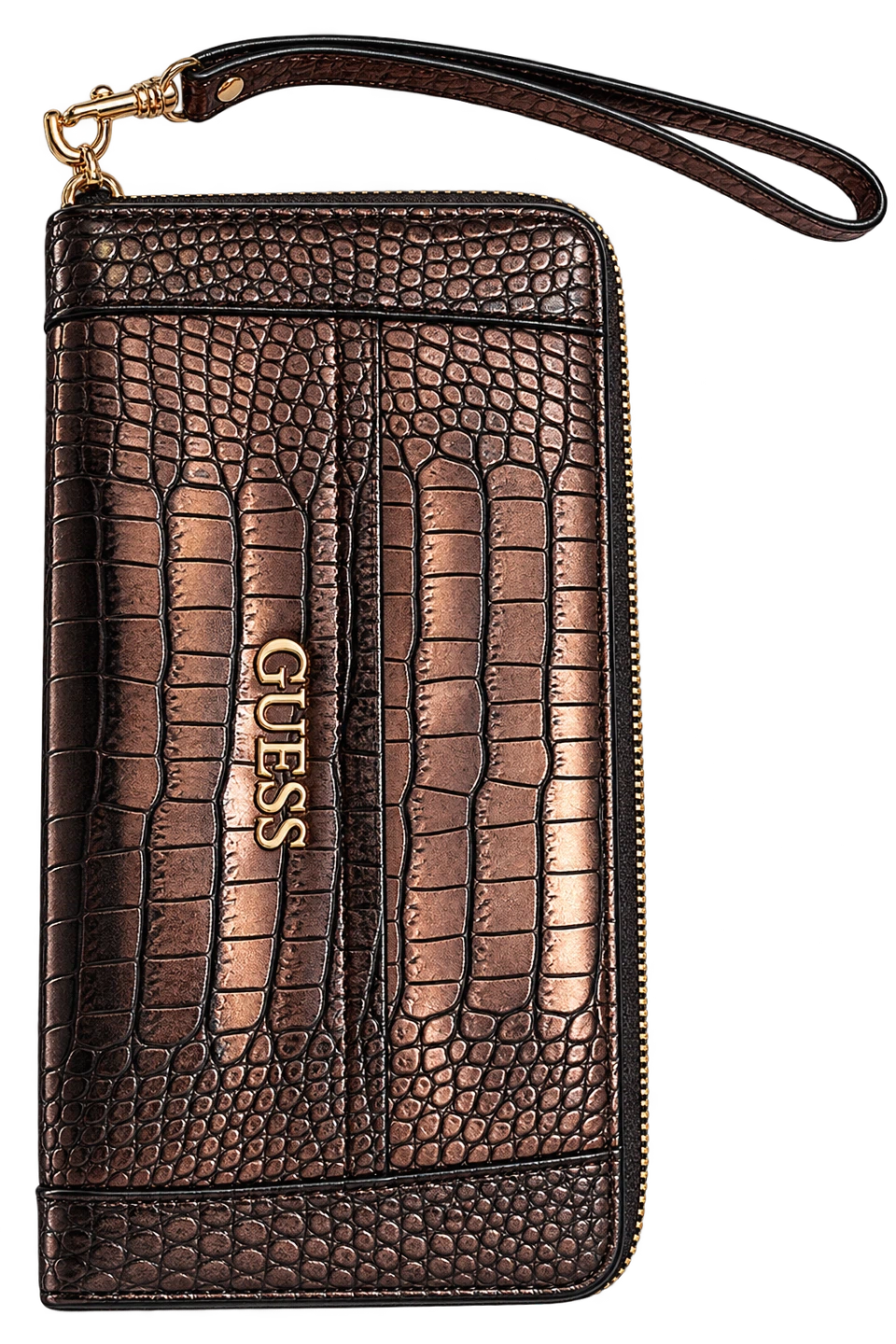 Guess Brown Croc Embossed Tote Bag - photo 2