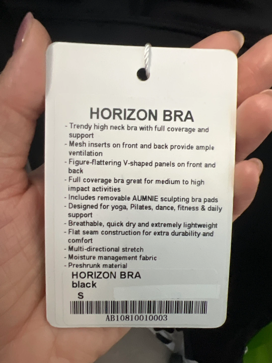 Aumnie Horizon Bra - Black - Size S - photo 4