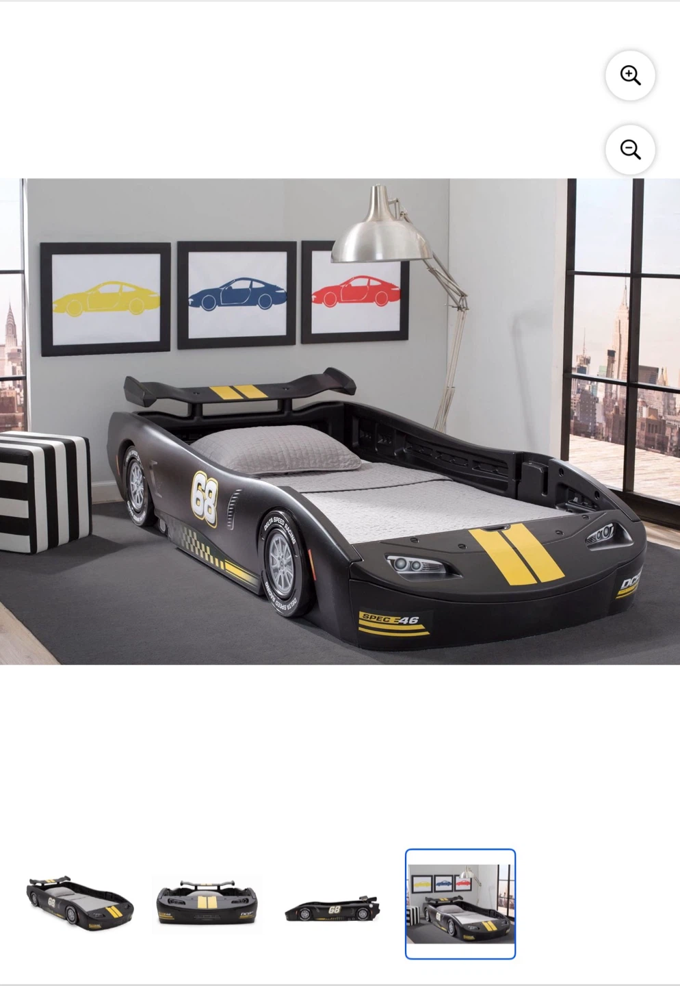 Turbo Race Car Twin Bed - Black