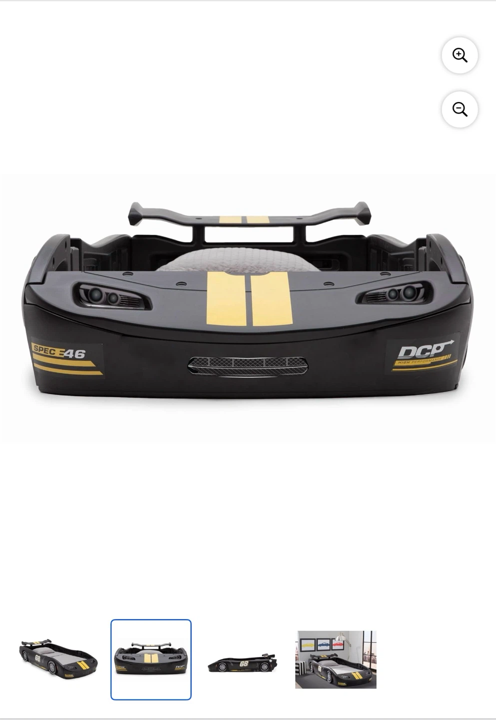 Turbo Race Car Twin Bed - Black - photo 3