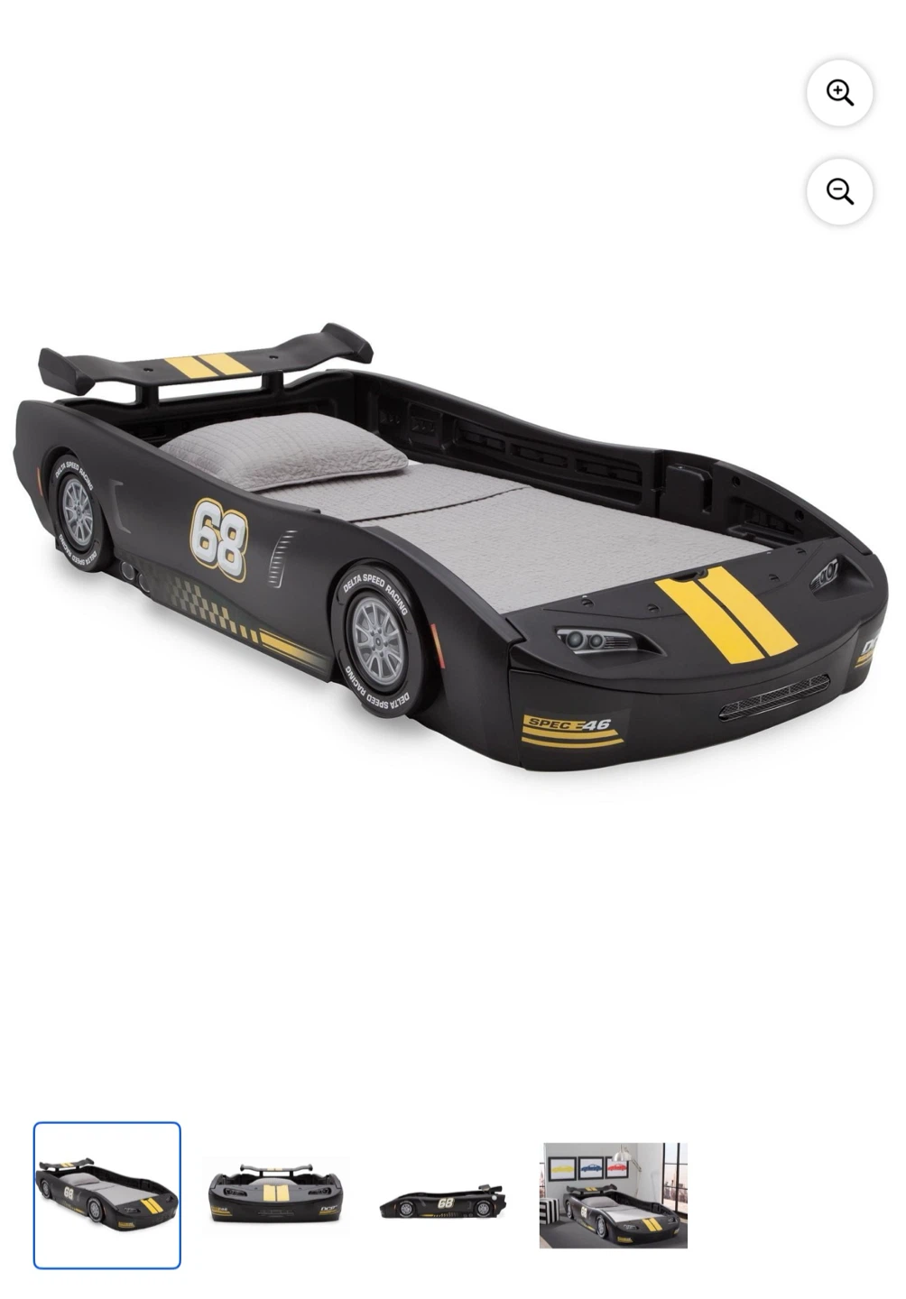 Turbo Race Car Twin Bed - Black - photo 4