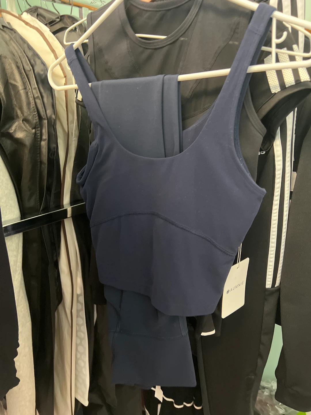 TNA Navy Blue Sports Bra & Leggings Set