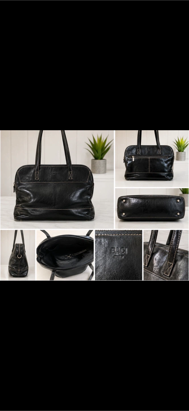 BACI  Italy Black Leather Bag - photo 4
