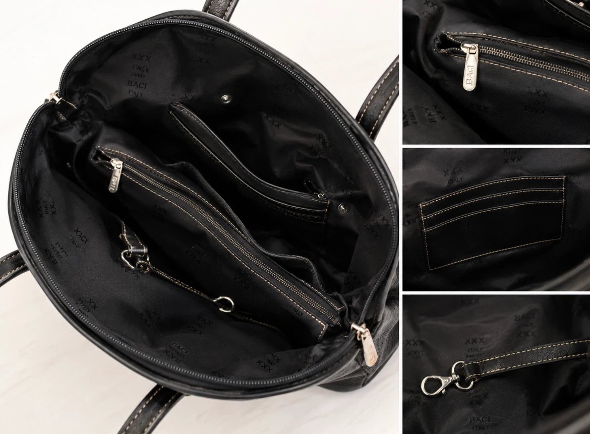 BACI  Italy Black Leather Bag - photo 5