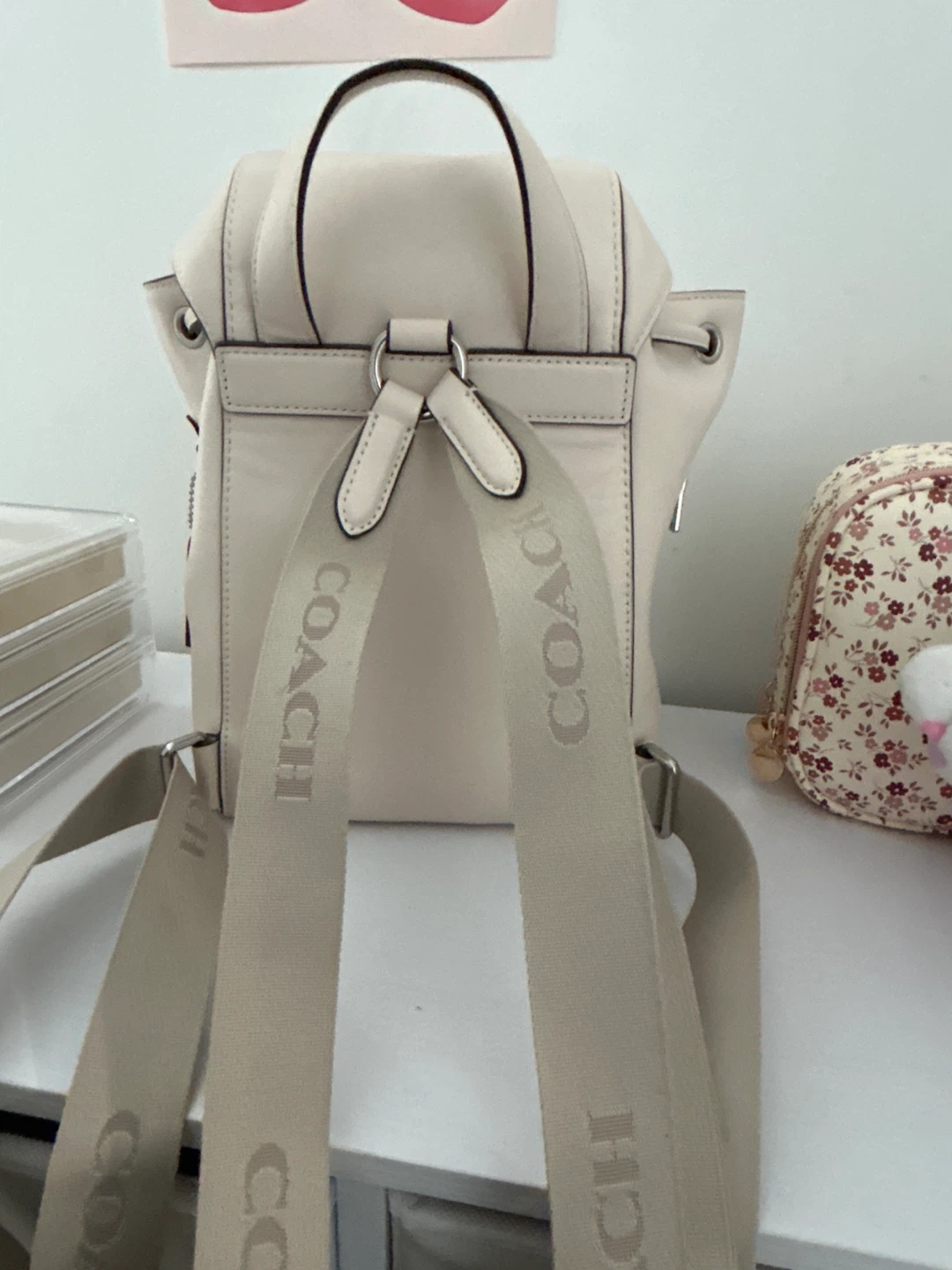 Coach Cream Leather Backpack - photo 2