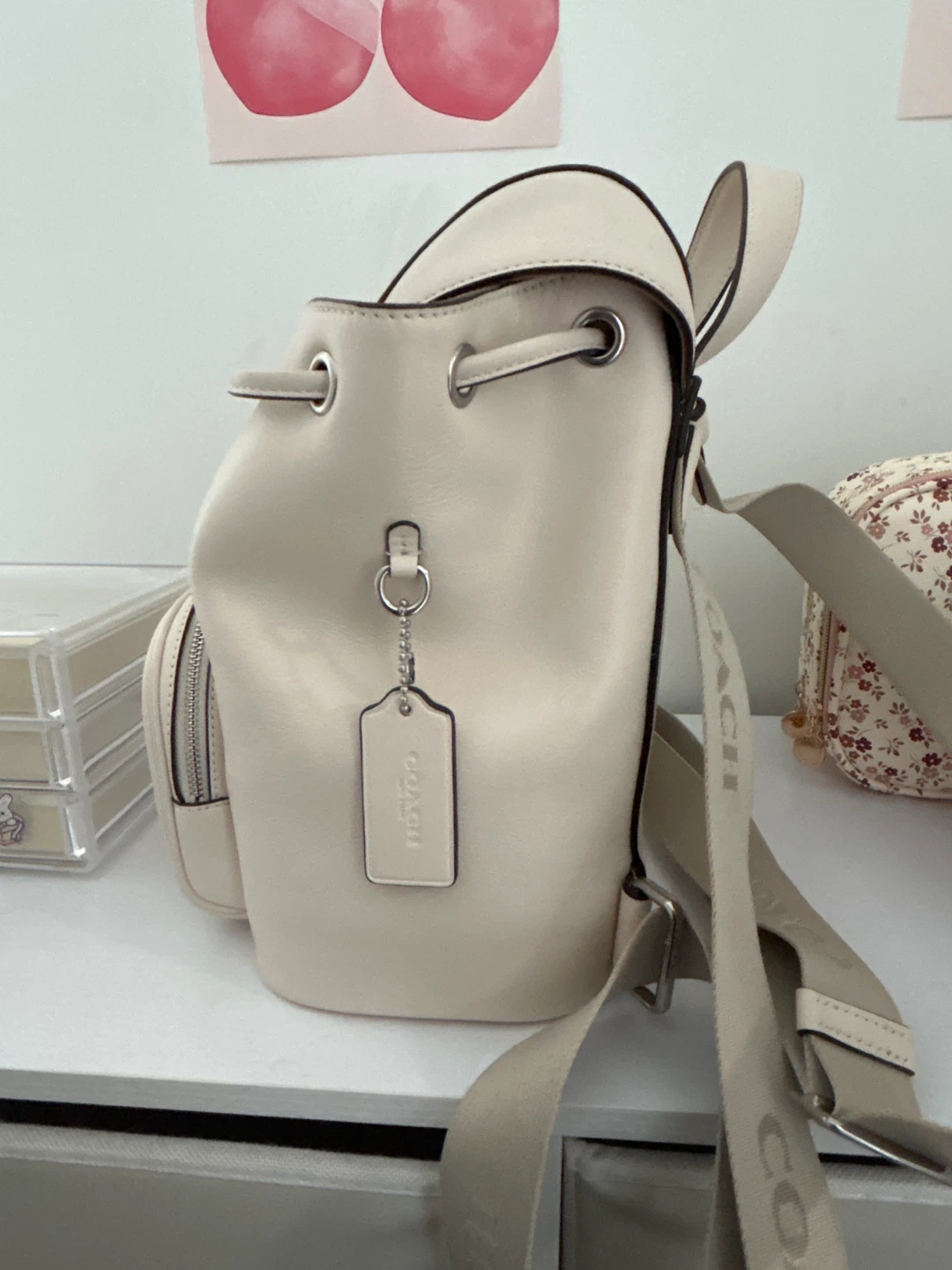 Coach Cream Leather Backpack - photo 3