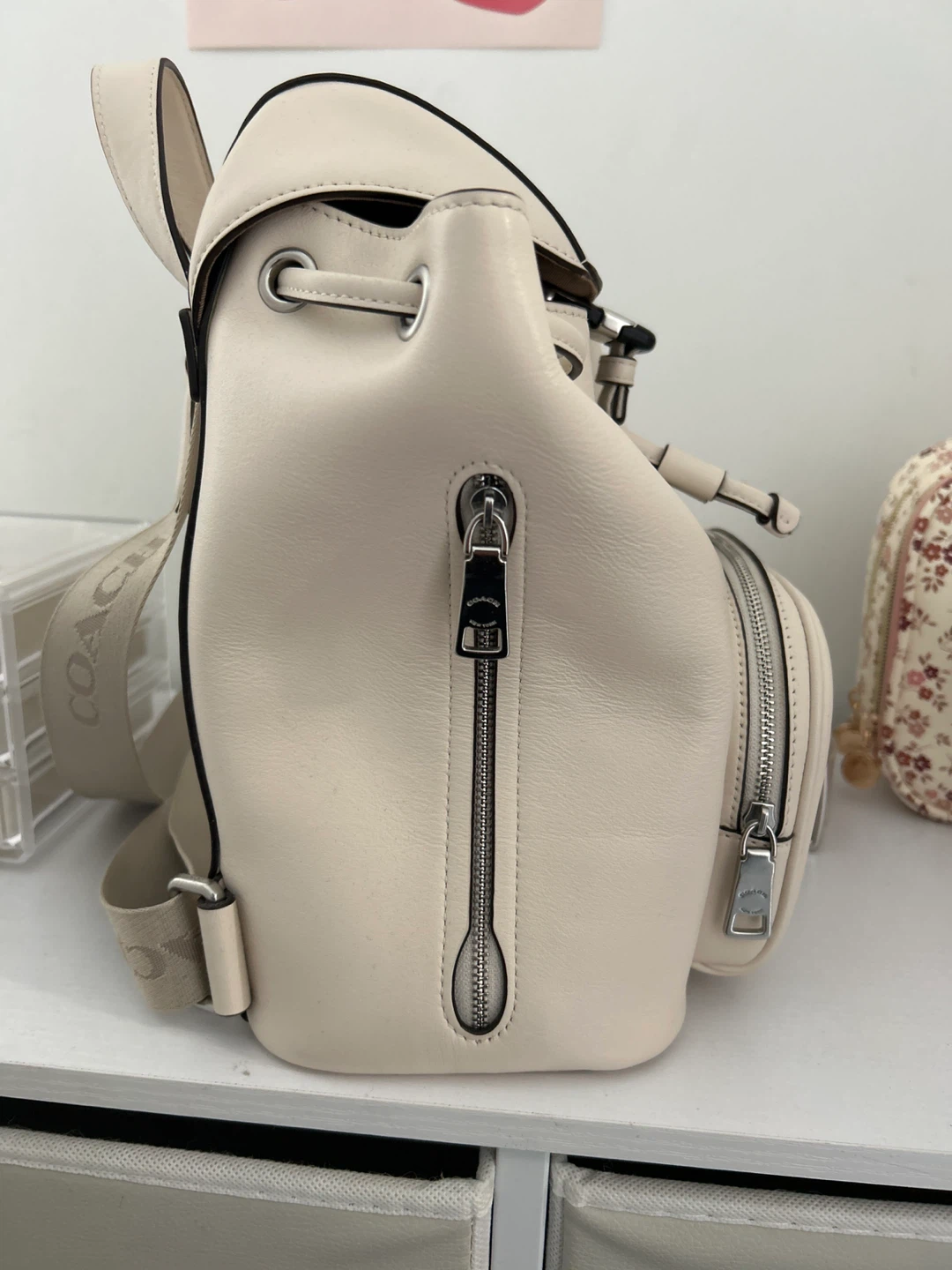 Coach Cream Leather Backpack - photo 4