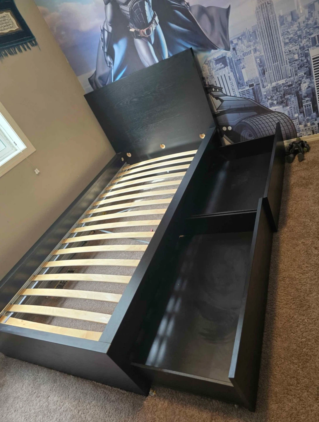 IKEA Twin bed frame with 2 drawers