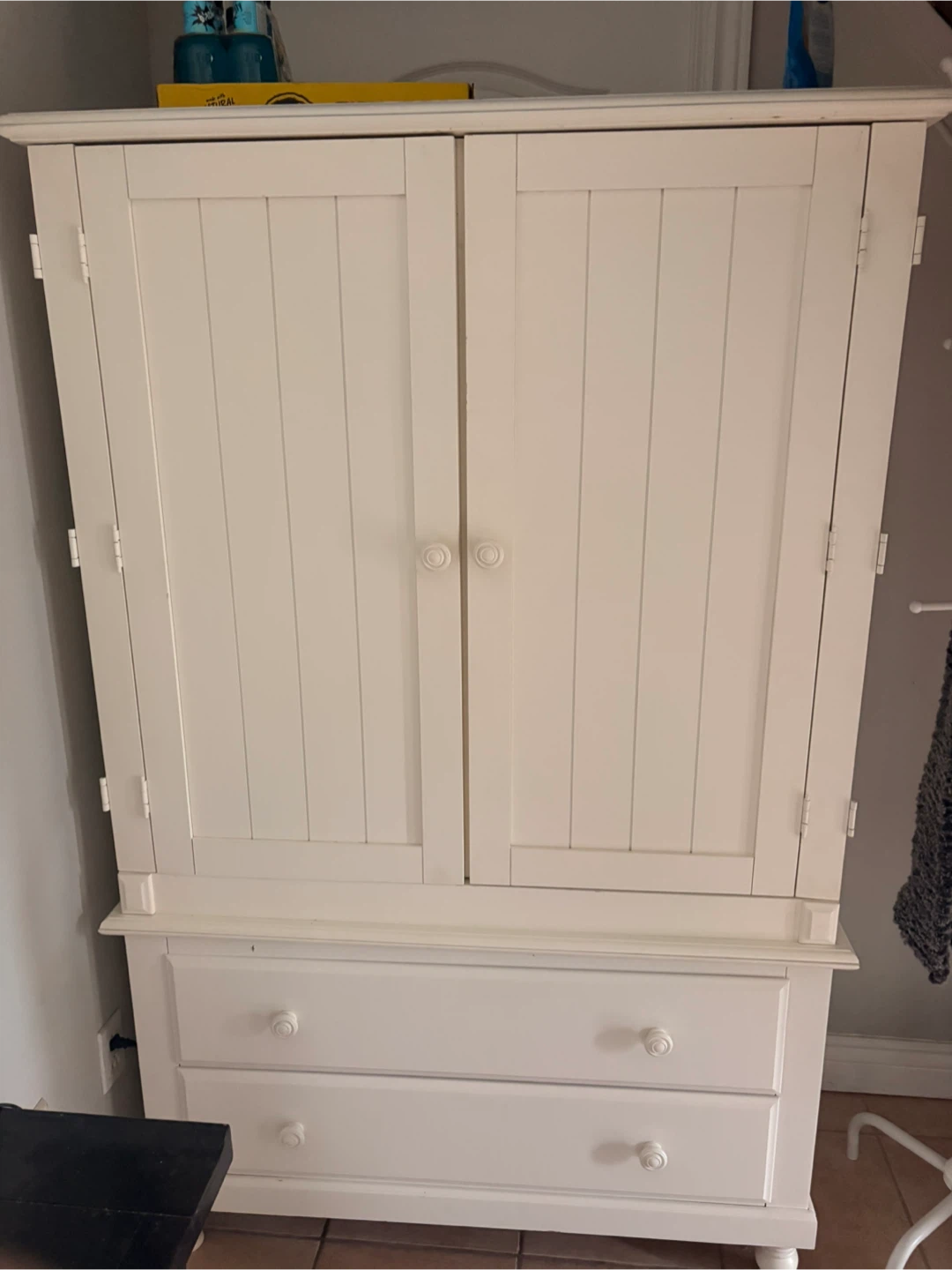 White Armoire with Drawers
