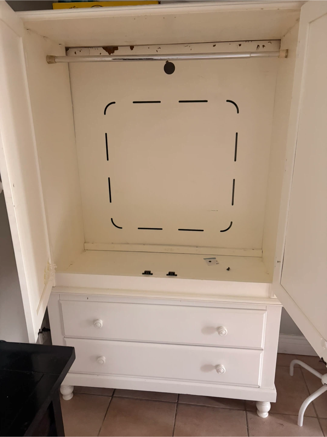 White Armoire with Drawers - photo 2