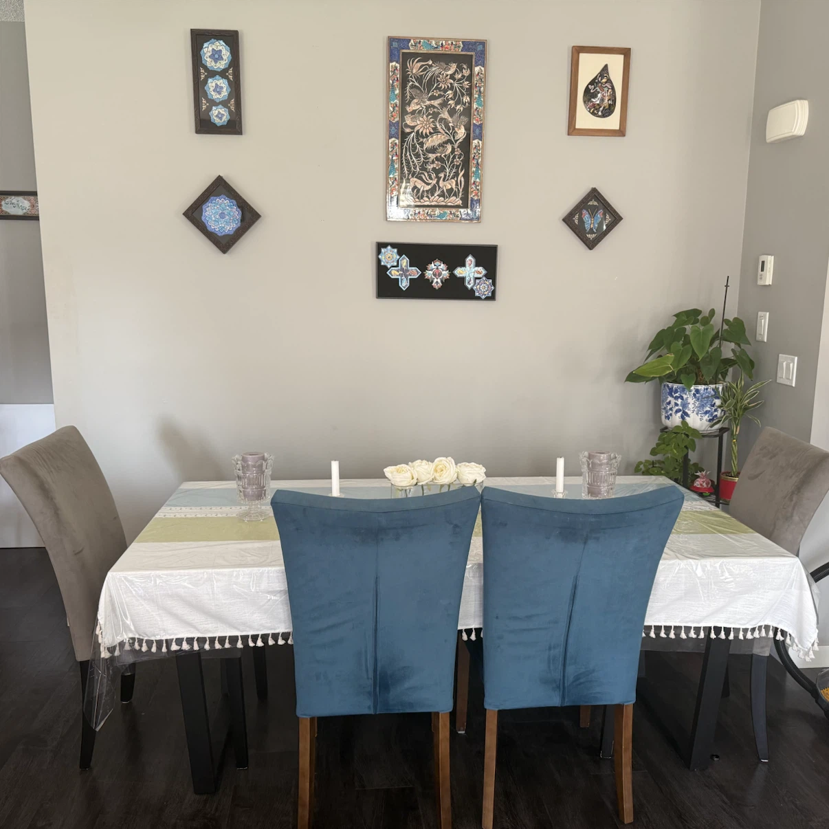 Velvet Dining Chairs & Bench