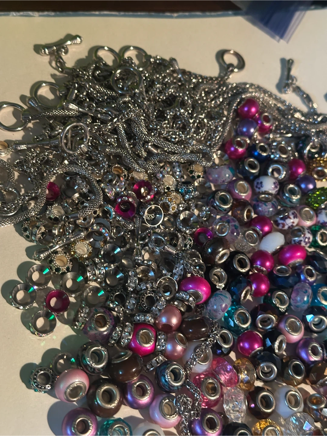 Huge pile of glass charms and bracelets - photo 4