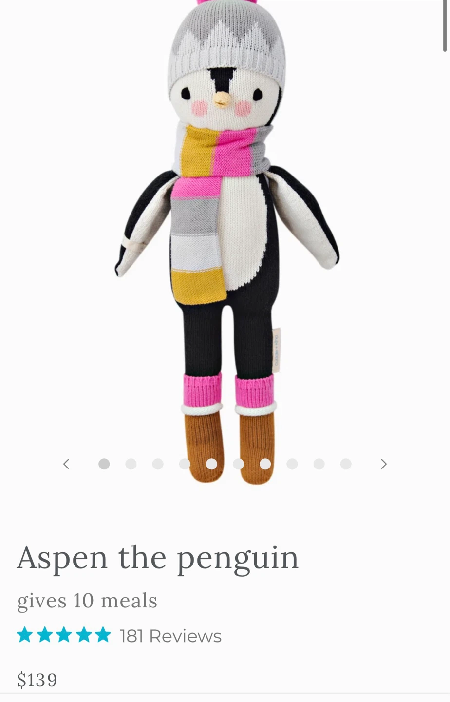 Pair of Knitted Cuddle and Kind Penguin Dolls - photo 2