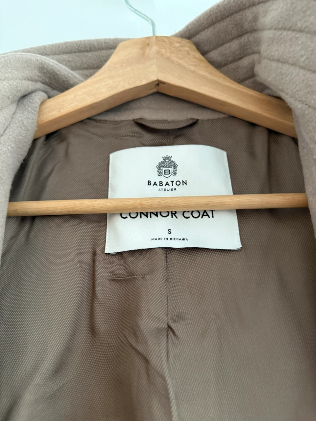 Babaton Taupe Connor Coat - Size S - photo 3