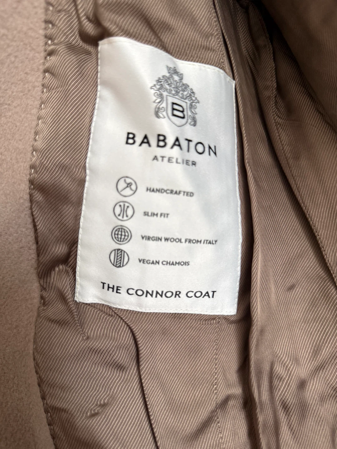 Babaton Taupe Connor Coat - Size S - photo 4