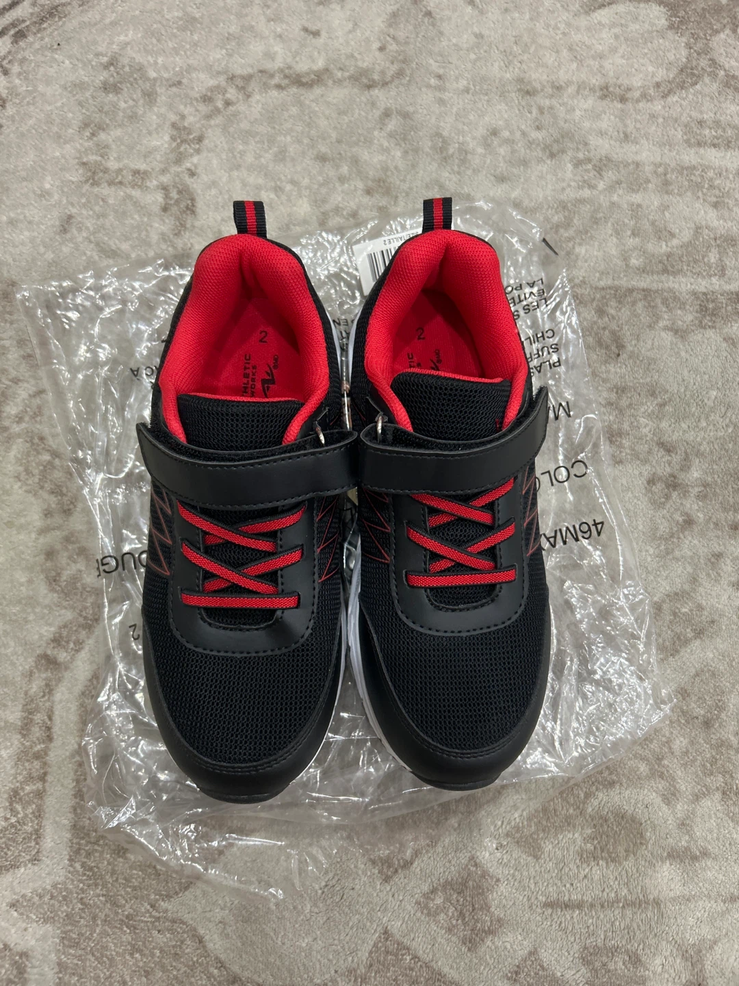 Brand New Kids Shoes Black Red Size 2
