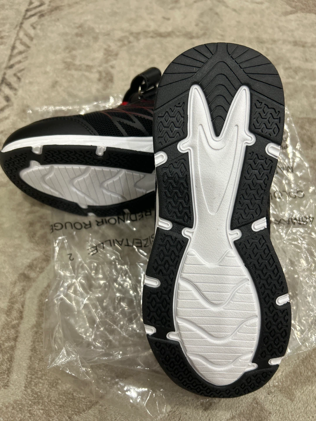 Brand New Kids Shoes Black Red Size 2 - photo 2
