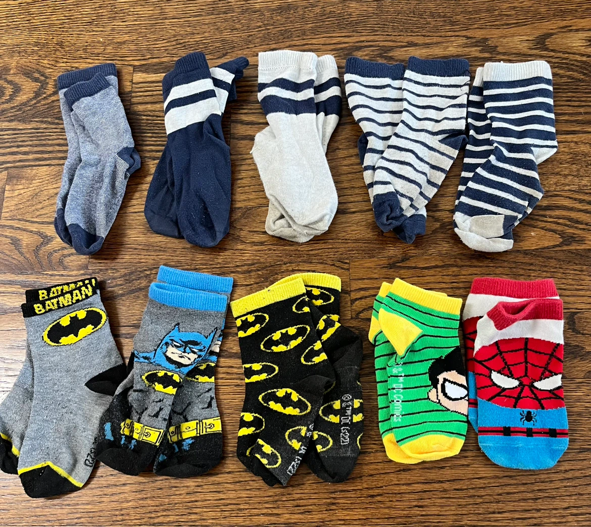 Toddler Socks 10 Pairs Lot - Ages 2-5