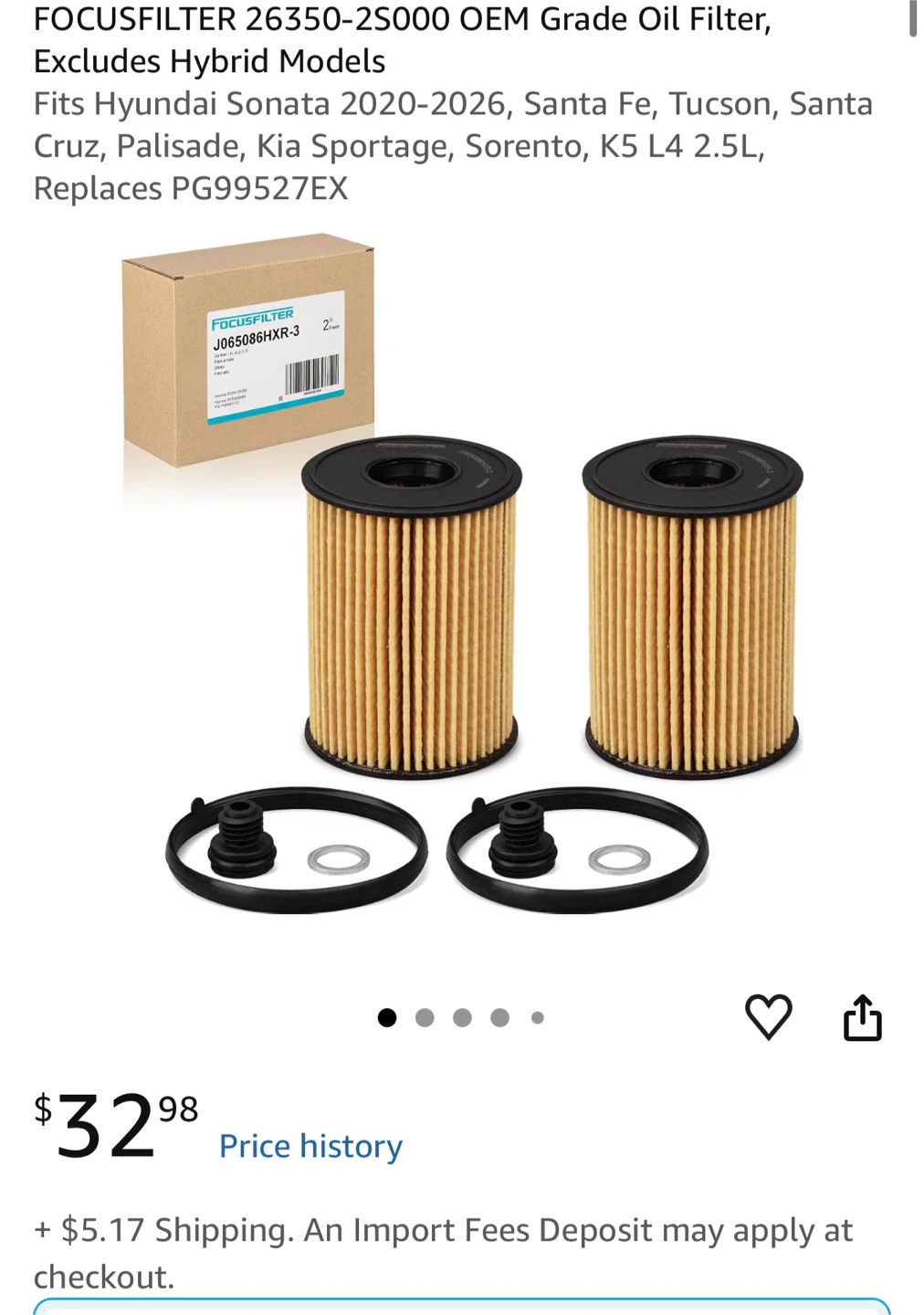 FOCUSFILTER J065086HXR-3 Oil Filter