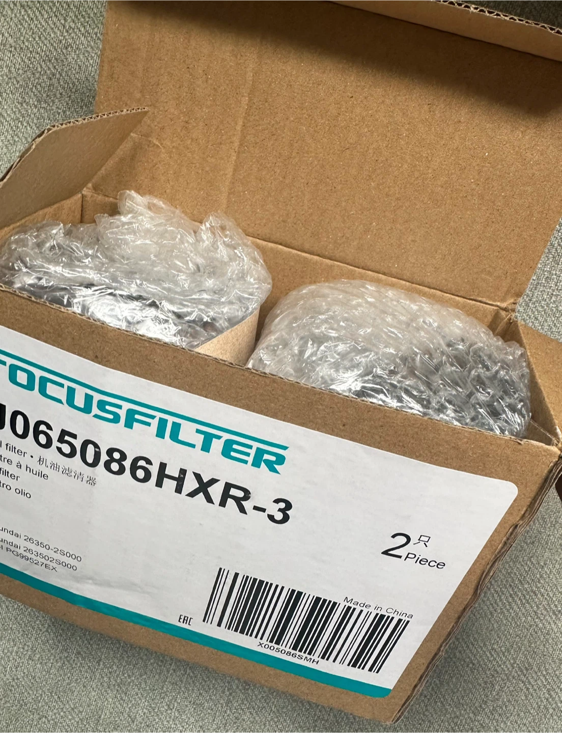 FOCUSFILTER J065086HXR-3 Oil Filter - photo 2