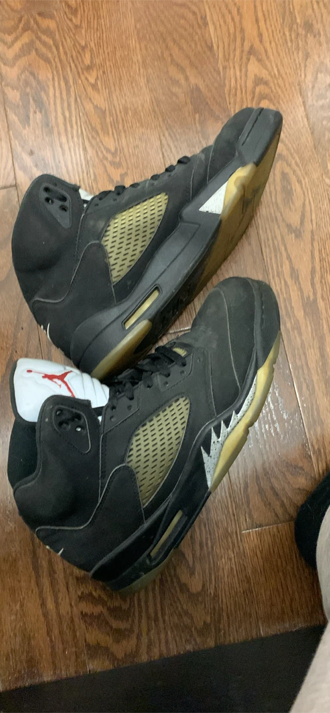 Nike Air Jordan 5 Men's Black Basketball Shoes