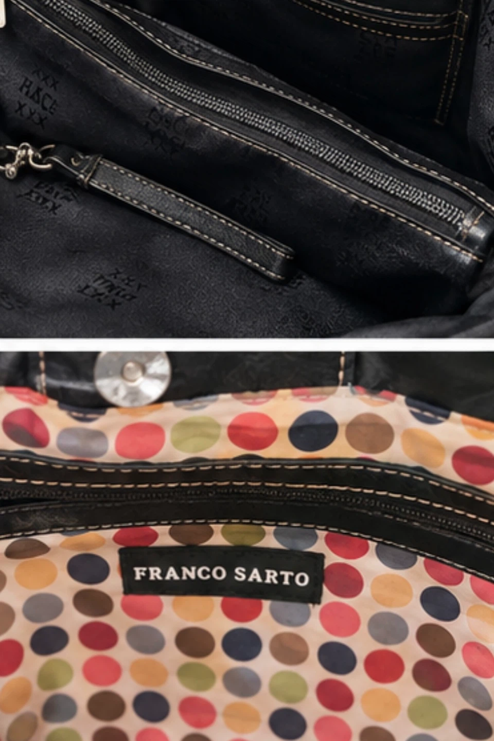 Franco Sarto Black Leather Look /Faux Leather Shoulder Bag - photo 3