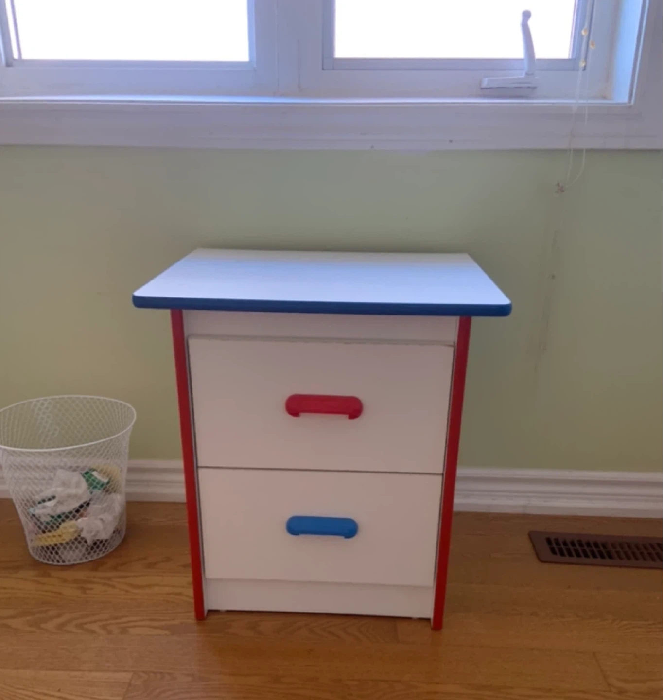 White Two-Drawer Table