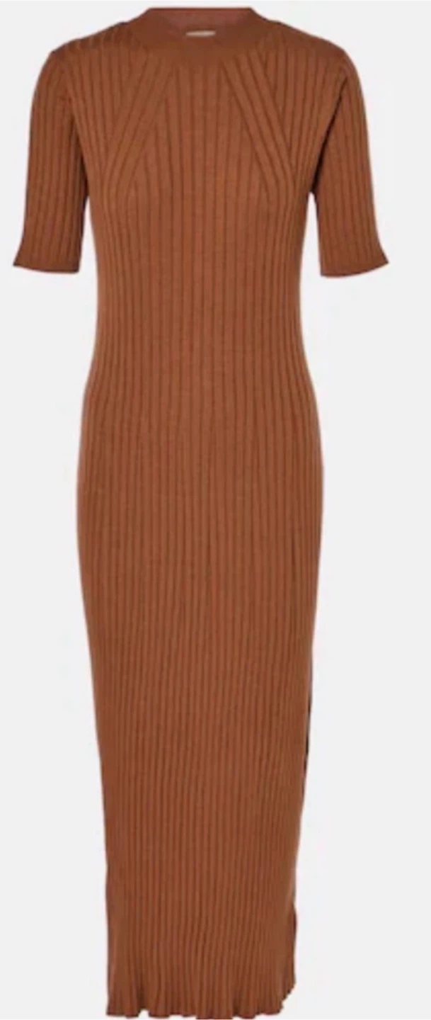Varley Maeve ribbed dress, soft and stretchy, nutmeg, S - photo 3