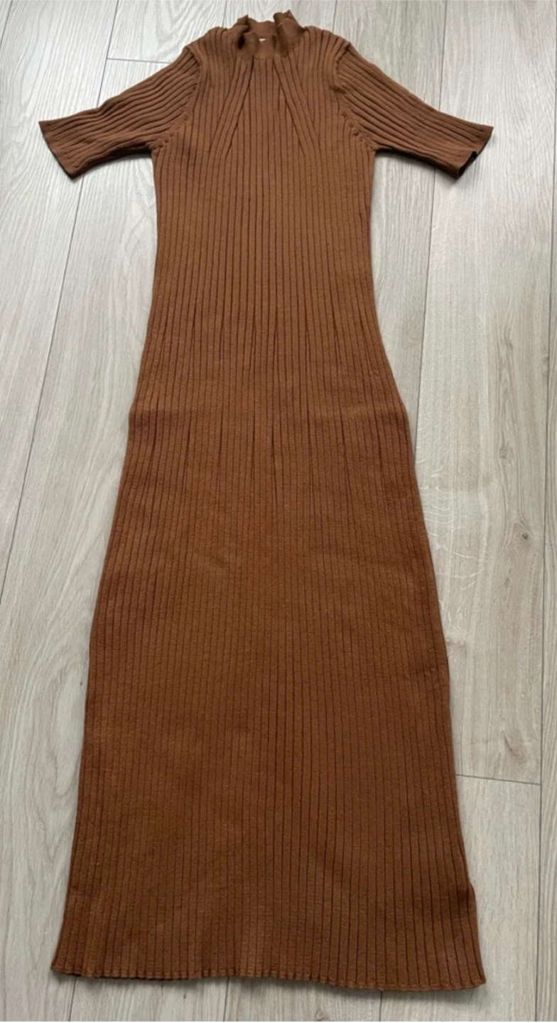 Varley Maeve ribbed dress, soft and stretchy, nutmeg, S - photo 4
