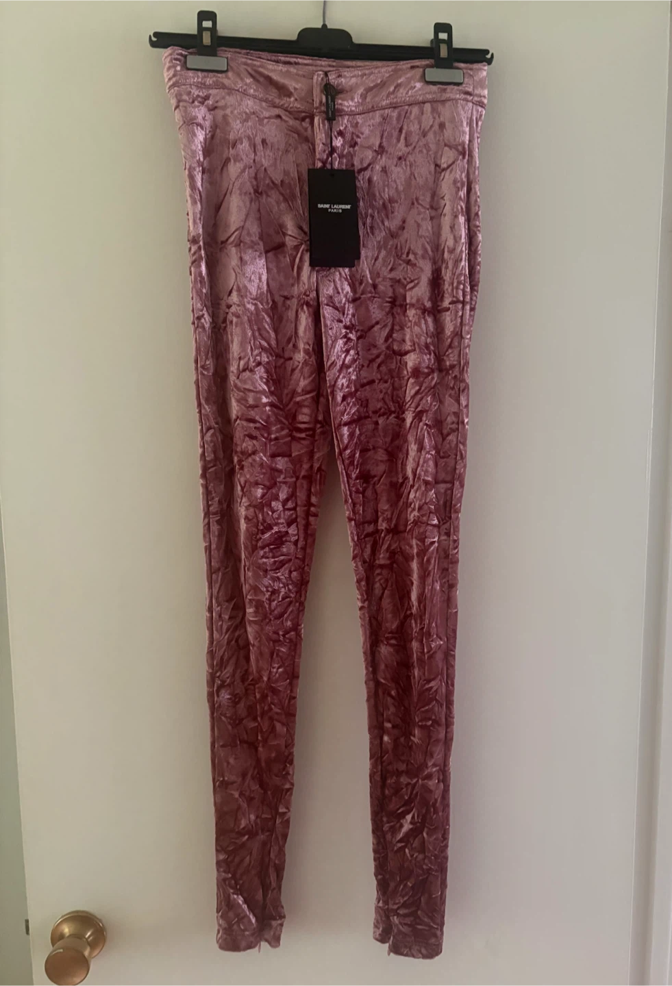 Saint Laurent Velvet Pants - Pink