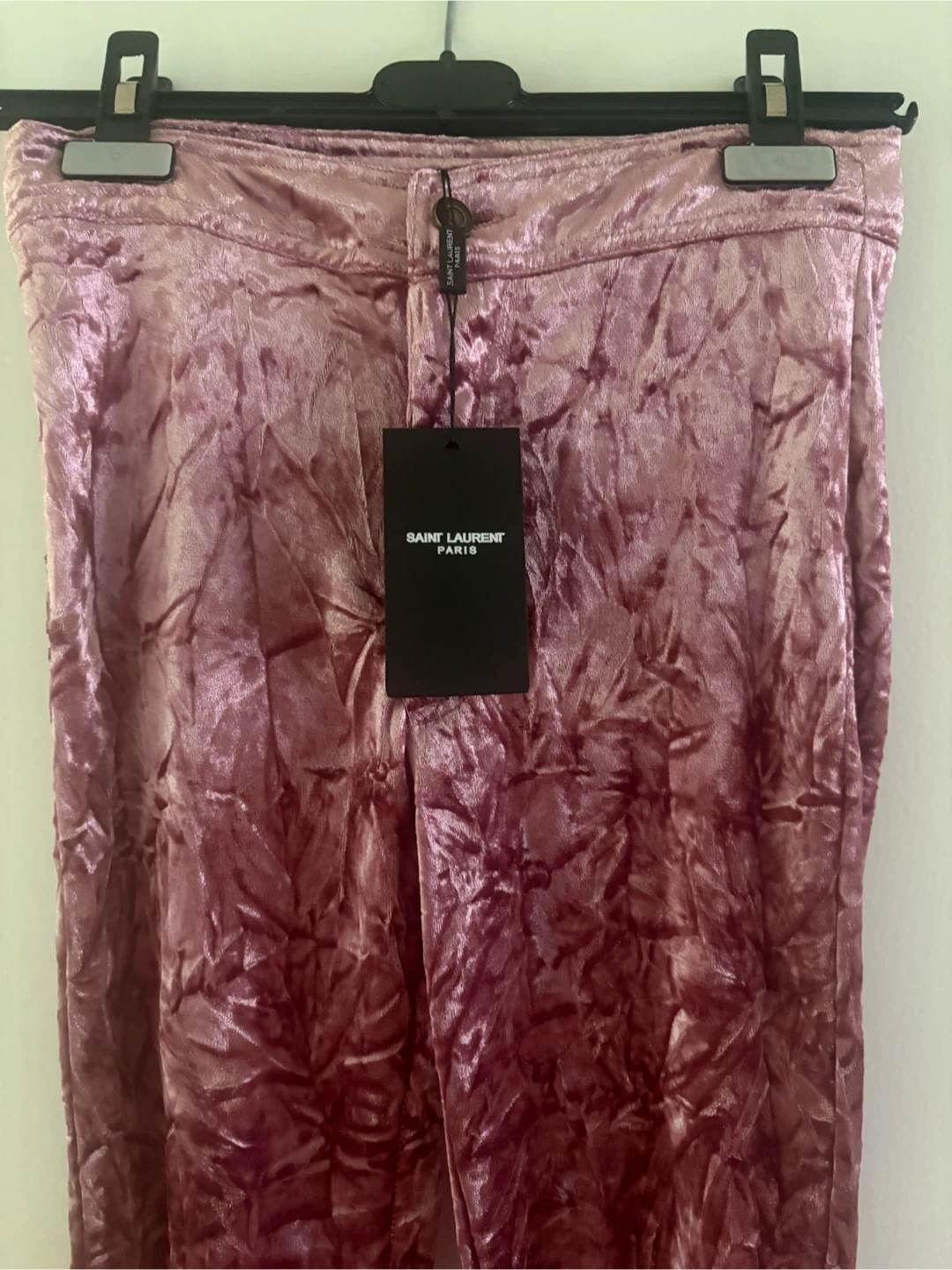Saint Laurent Velvet Pants - Pink - photo 2