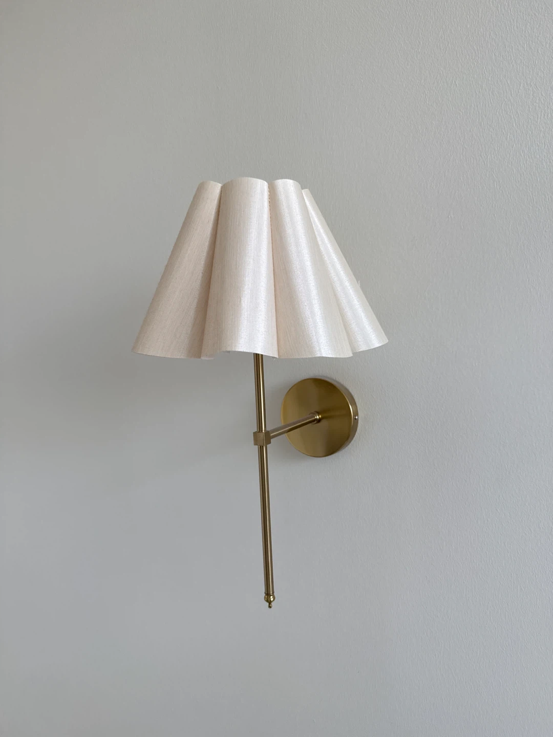 Cream Pleated Shade Wall Sconce Lamp (set of 2)