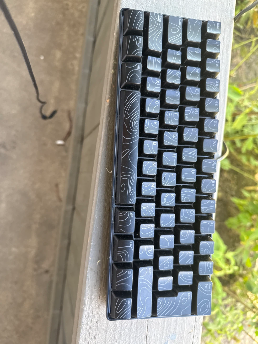 Black Topographic Mechanical Keyboard