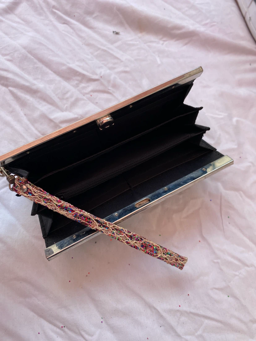 Sparkly Clutch Wallet with Wrist Strap - photo 2