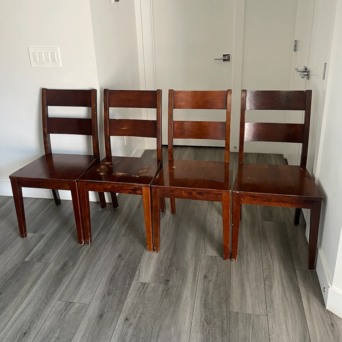 4 Wooden Dining Chairs