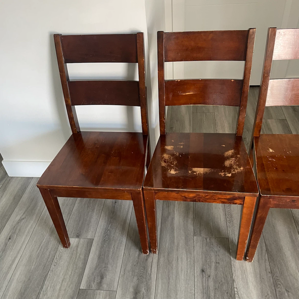 4 Wooden Dining Chairs - photo 2