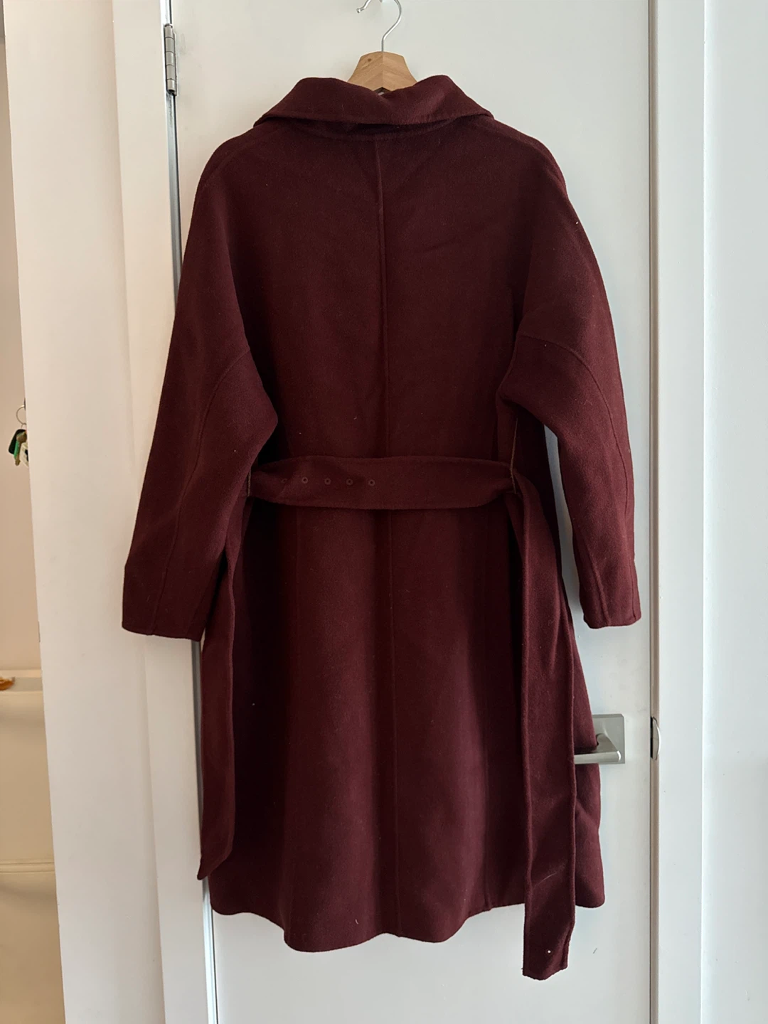 Burgandy Trench Coat w Belt - photo 2