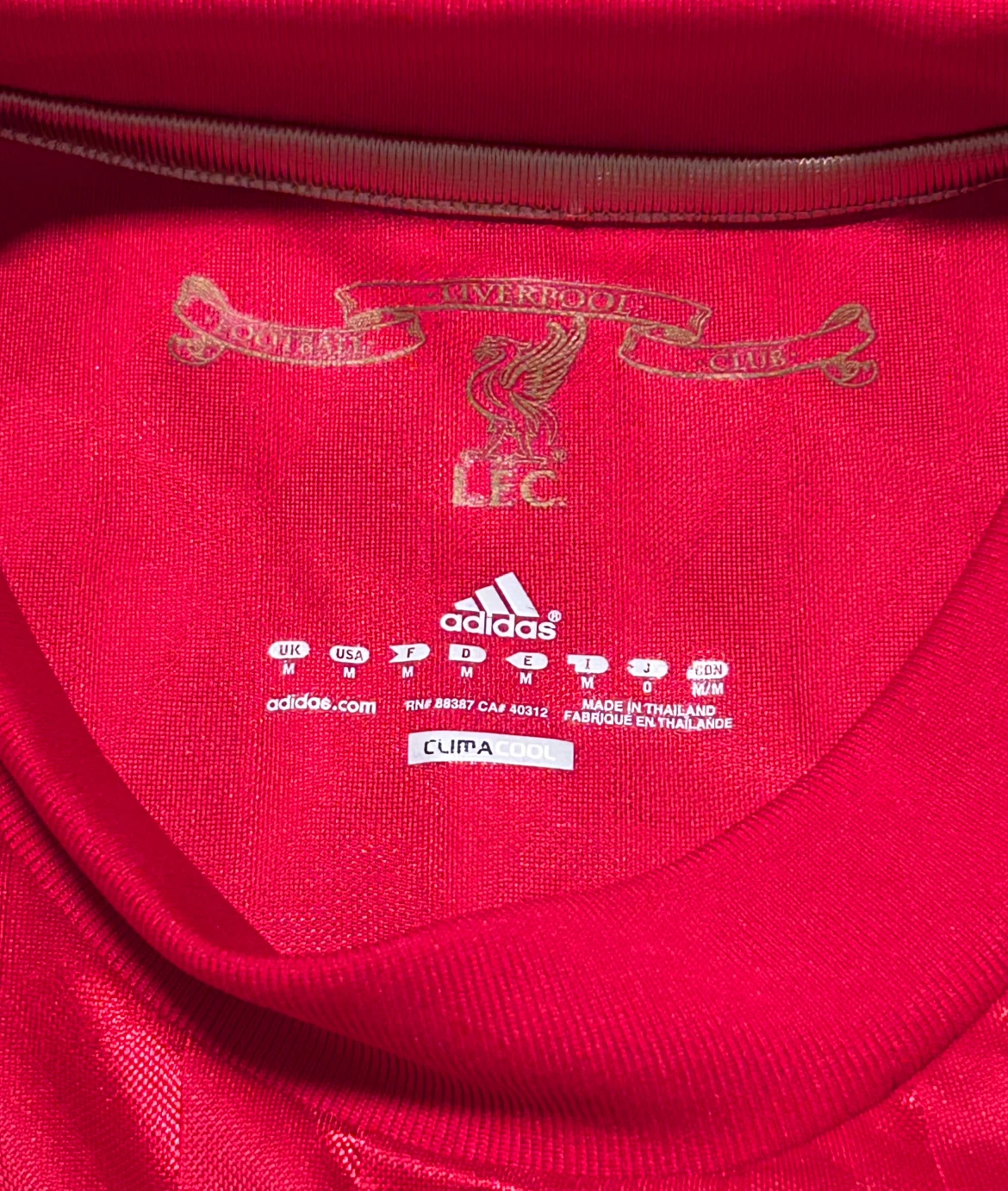 Liverpool F.C 2011-2012 Home Jersey Size M - photo 4