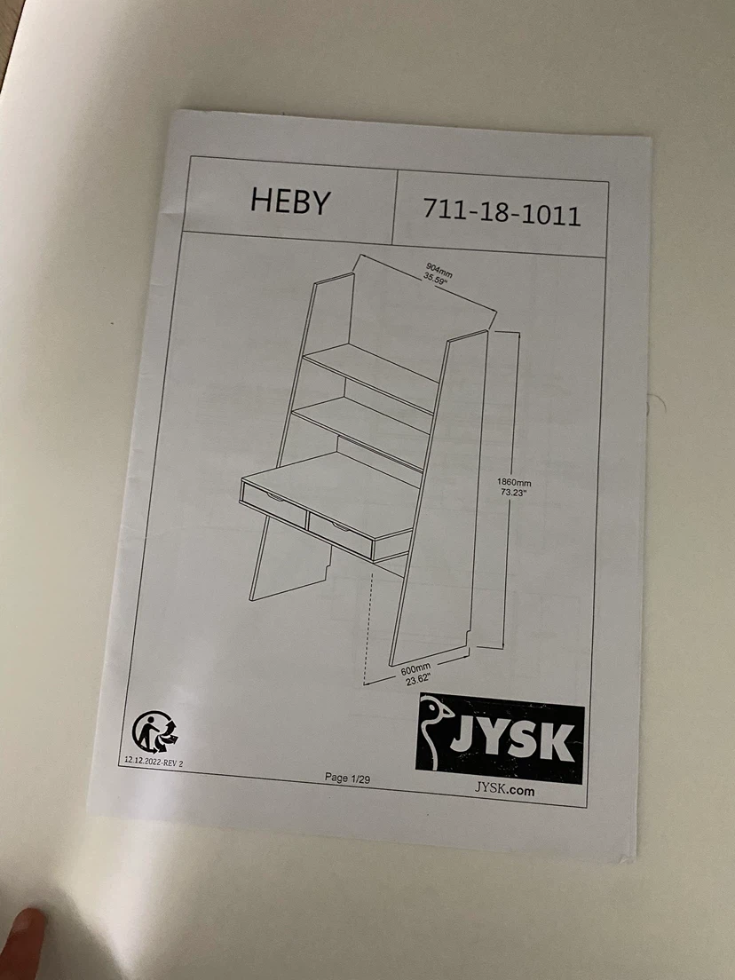 JYSK HEBY Desk with Shelving Unit - photo 5
